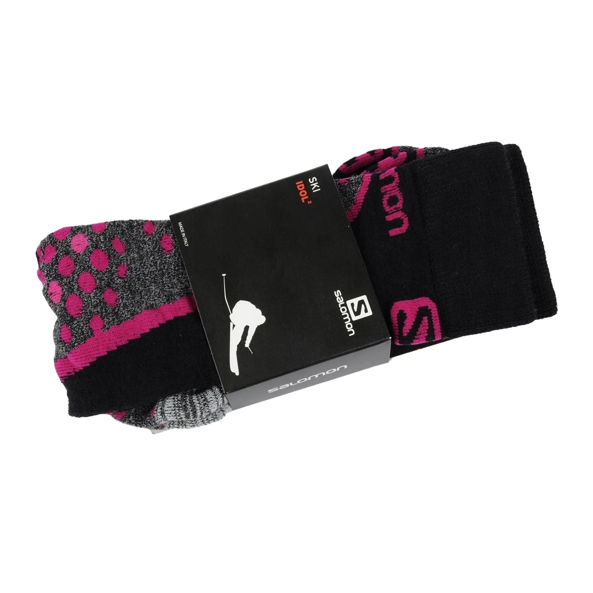 Calze Da Sci Snowboard Adulto Unisex Salomon Nero Rosa 5/5