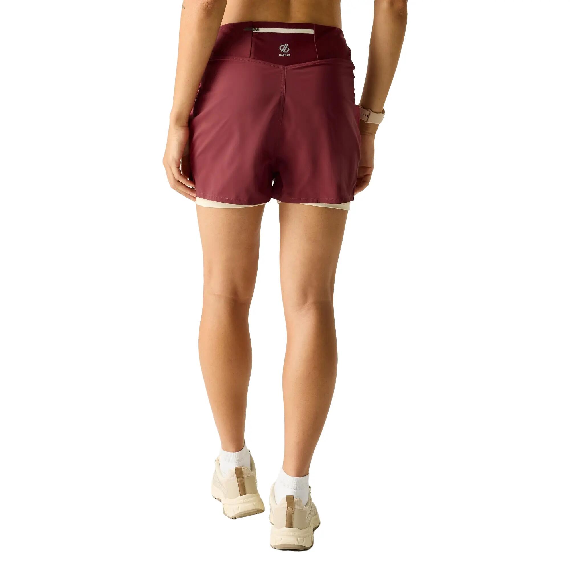 Calções 2 em 1 Nimble para senhora e mulher (Tibetan Red) 6/6