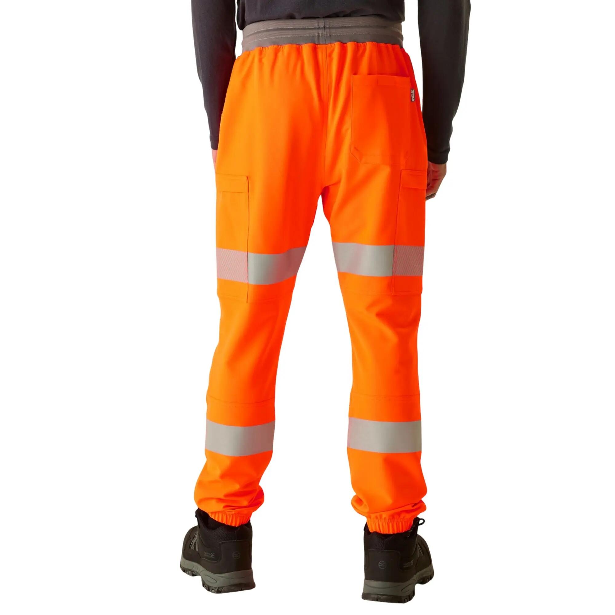 Mens Prolite Stretch HiVis Trousers (Orange) 6/6