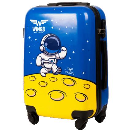 VALISE CABINE ENFANT RIGIDE WINGS JAUNE ROBOT S 20