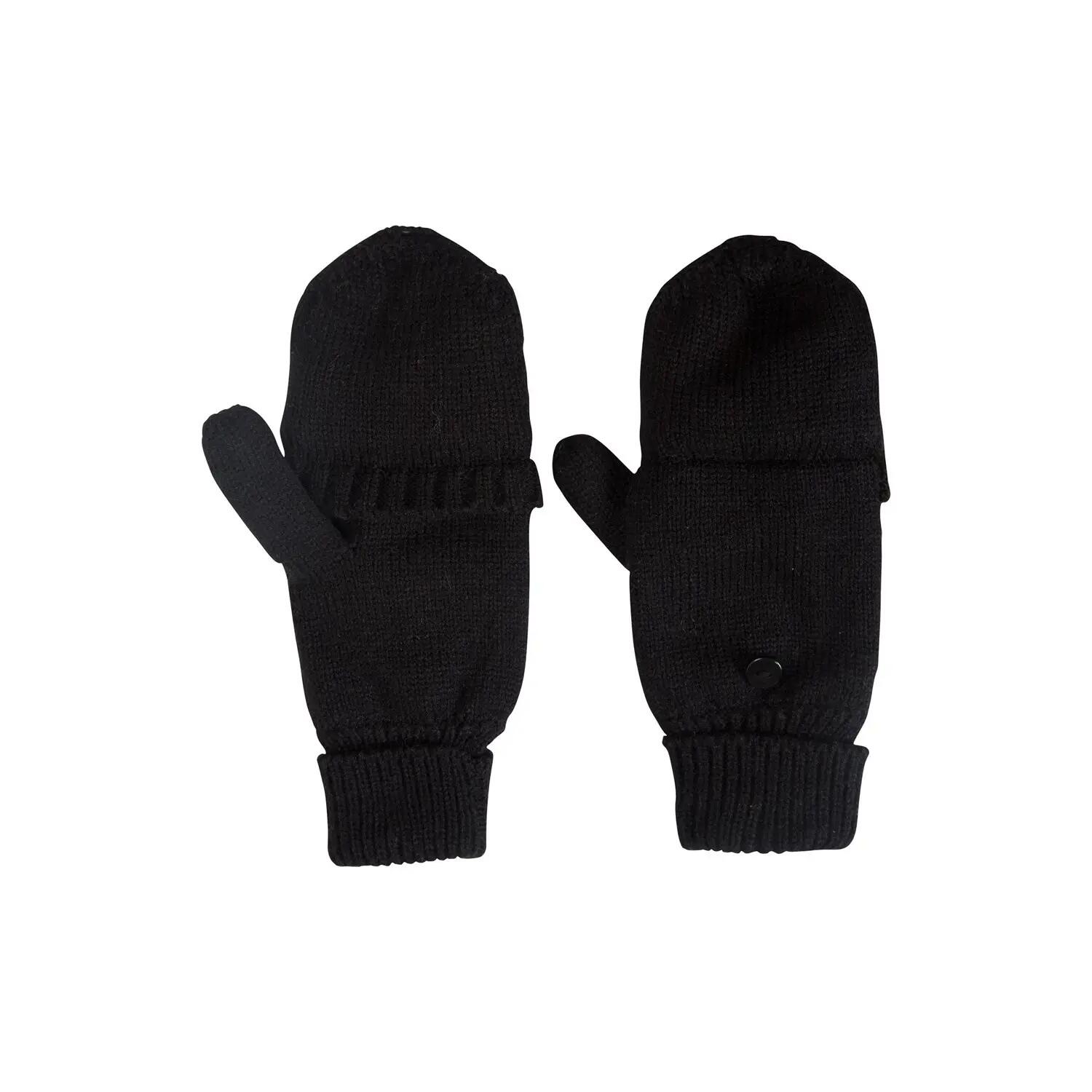 Fäustlinge, Jerseyware Fingerlos Damen Schwarz 5/5