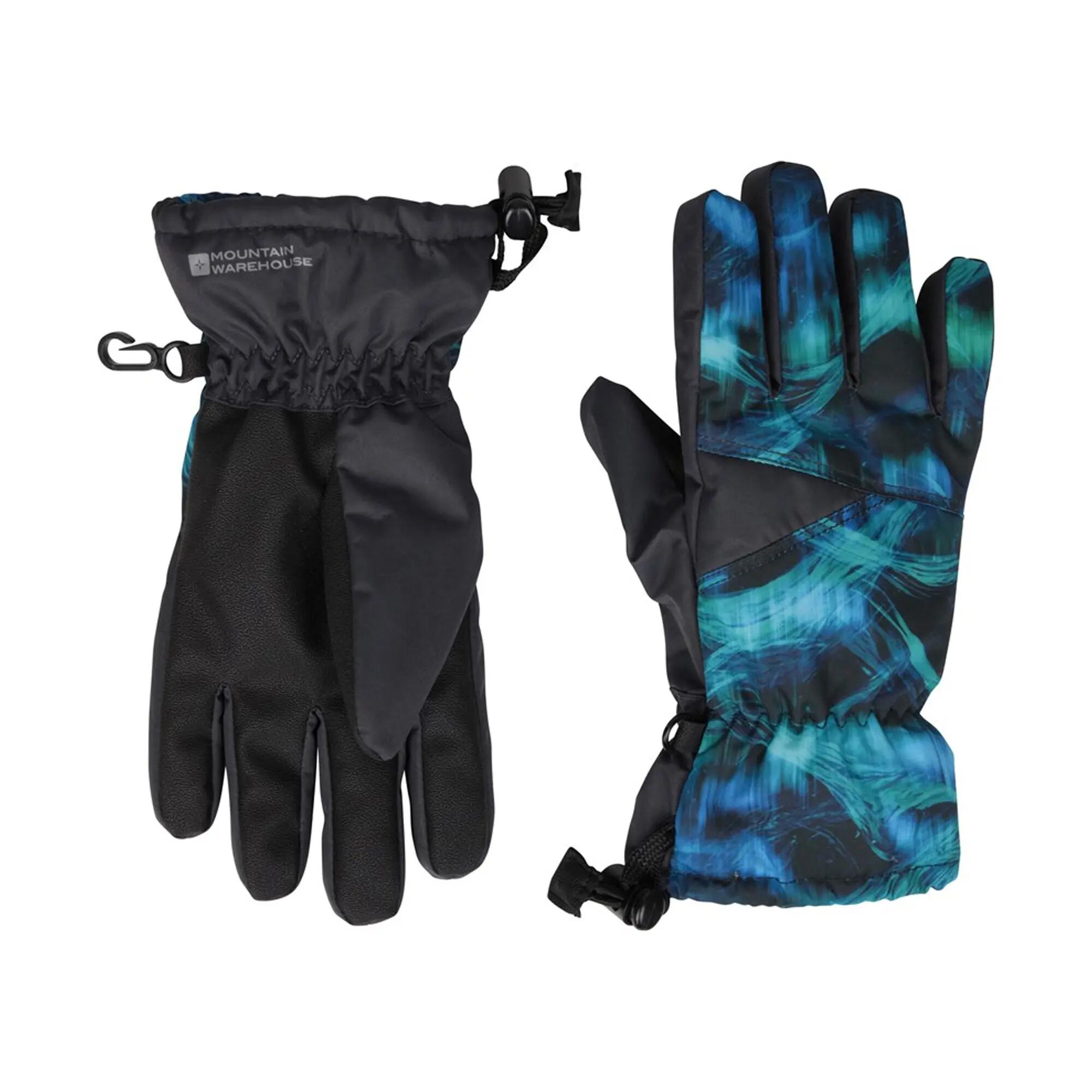 Bambini Guanti Da Sci Mountain Warehouse Extreme Verde Acqua Scuro 3/3