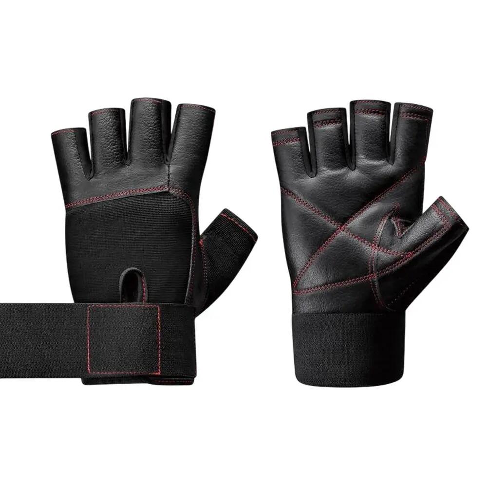 Guantes de Musculación de Cuero para Adultos Unisex Negro 6/6