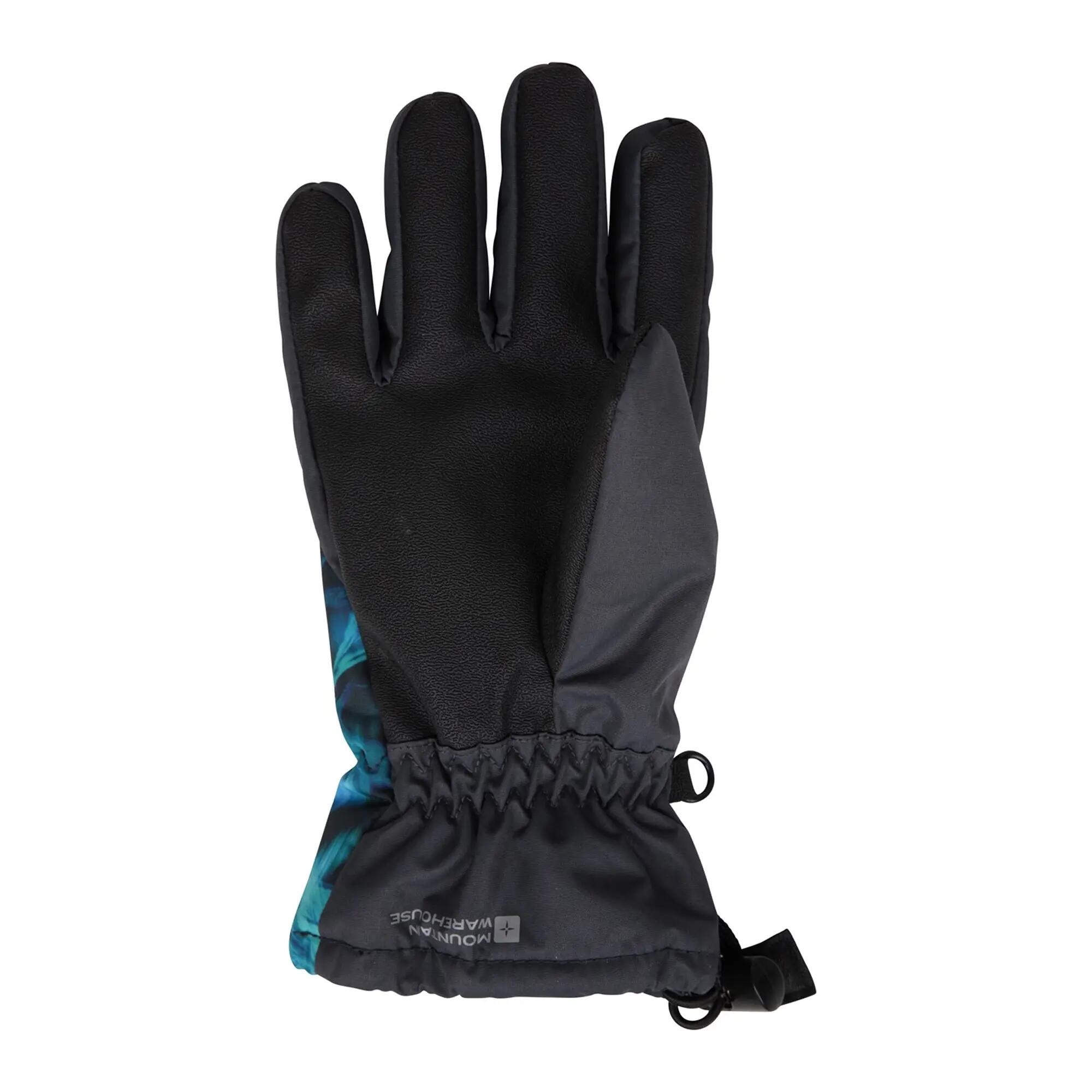 Bambini Guanti Da Sci Mountain Warehouse Extreme Verde Acqua Scuro 2/3