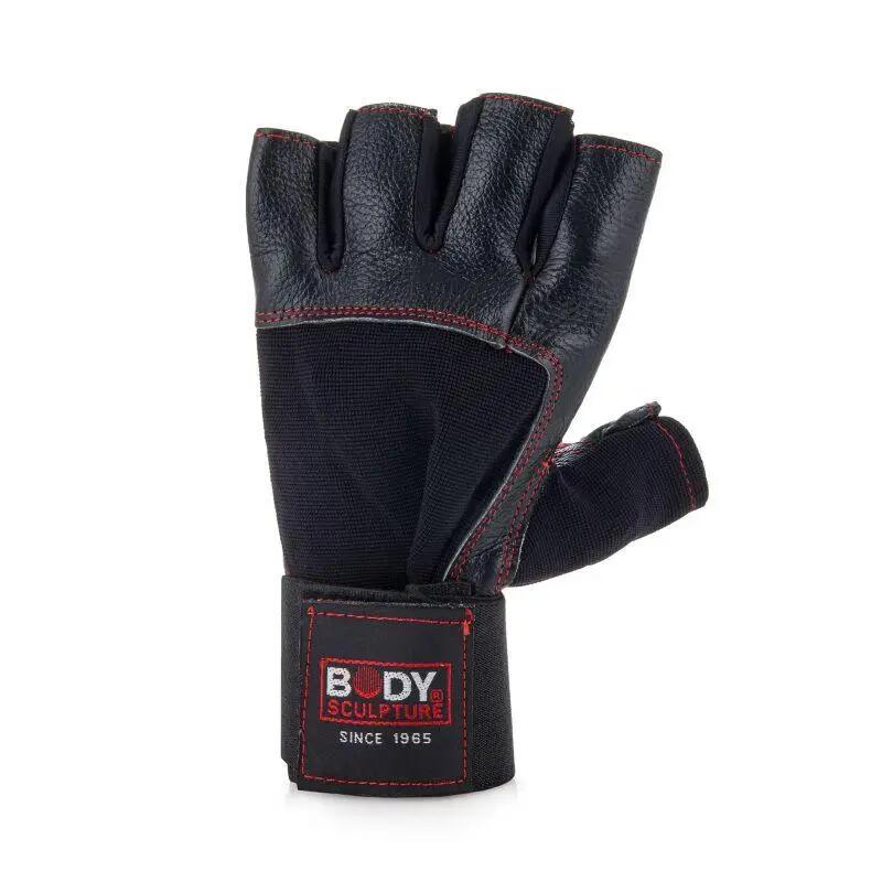 Guantes de Entrenamiento de Cuero sin Dedos para Adultos Unisex Negro 6/6