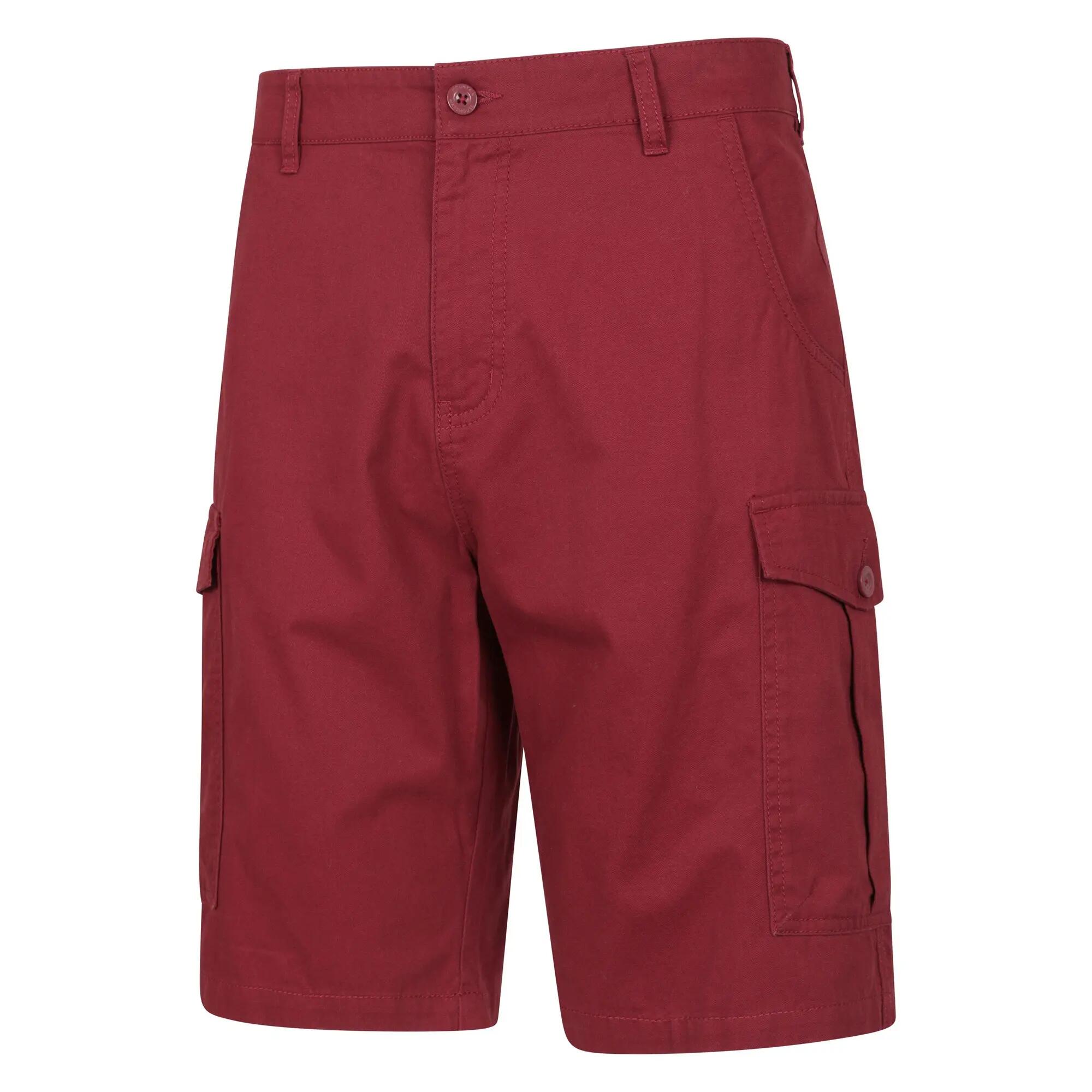 Mens Lakeside Cargo Shorts (Burgundy) 5/5