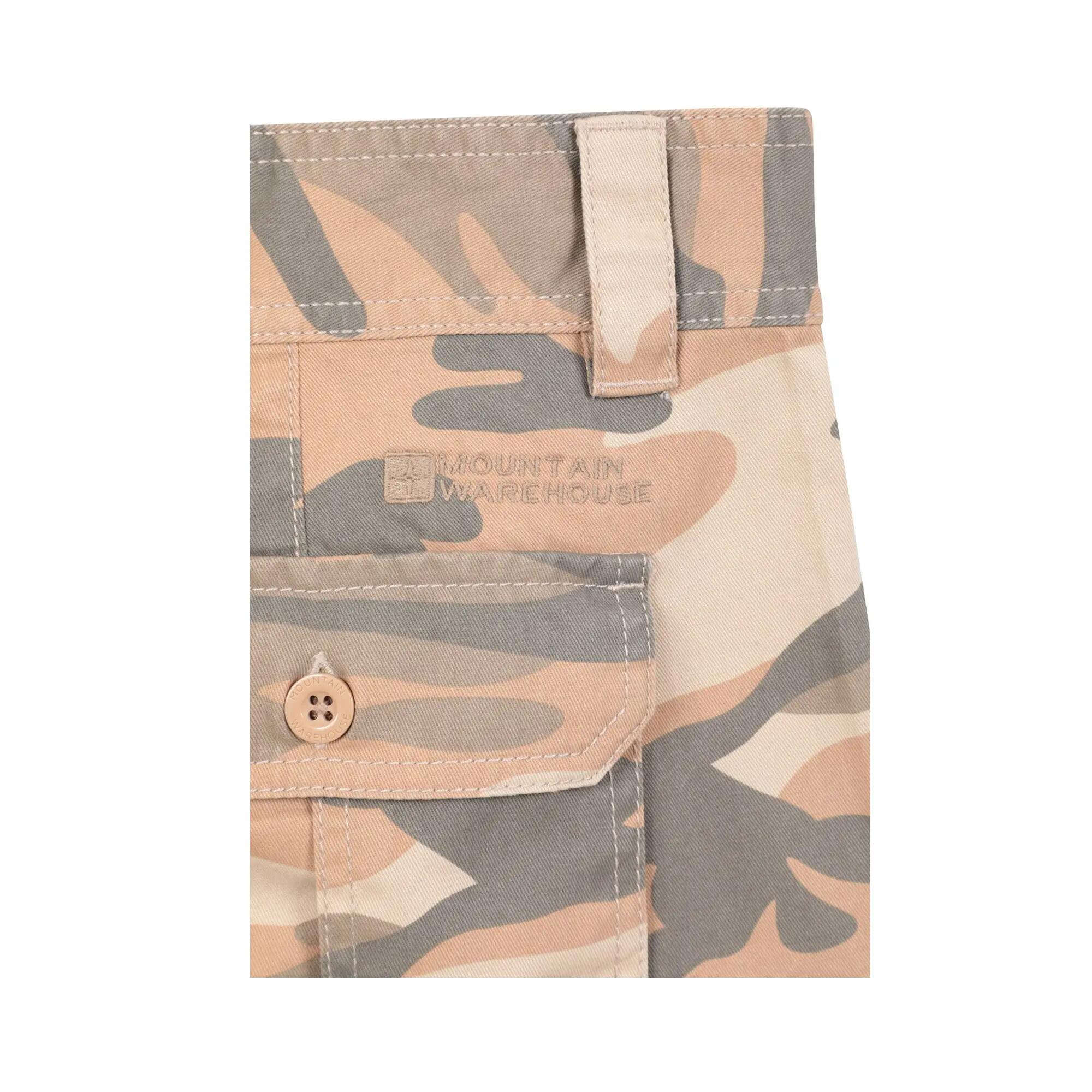 Mens Camo Cargo Shorts (Brown) 5/6