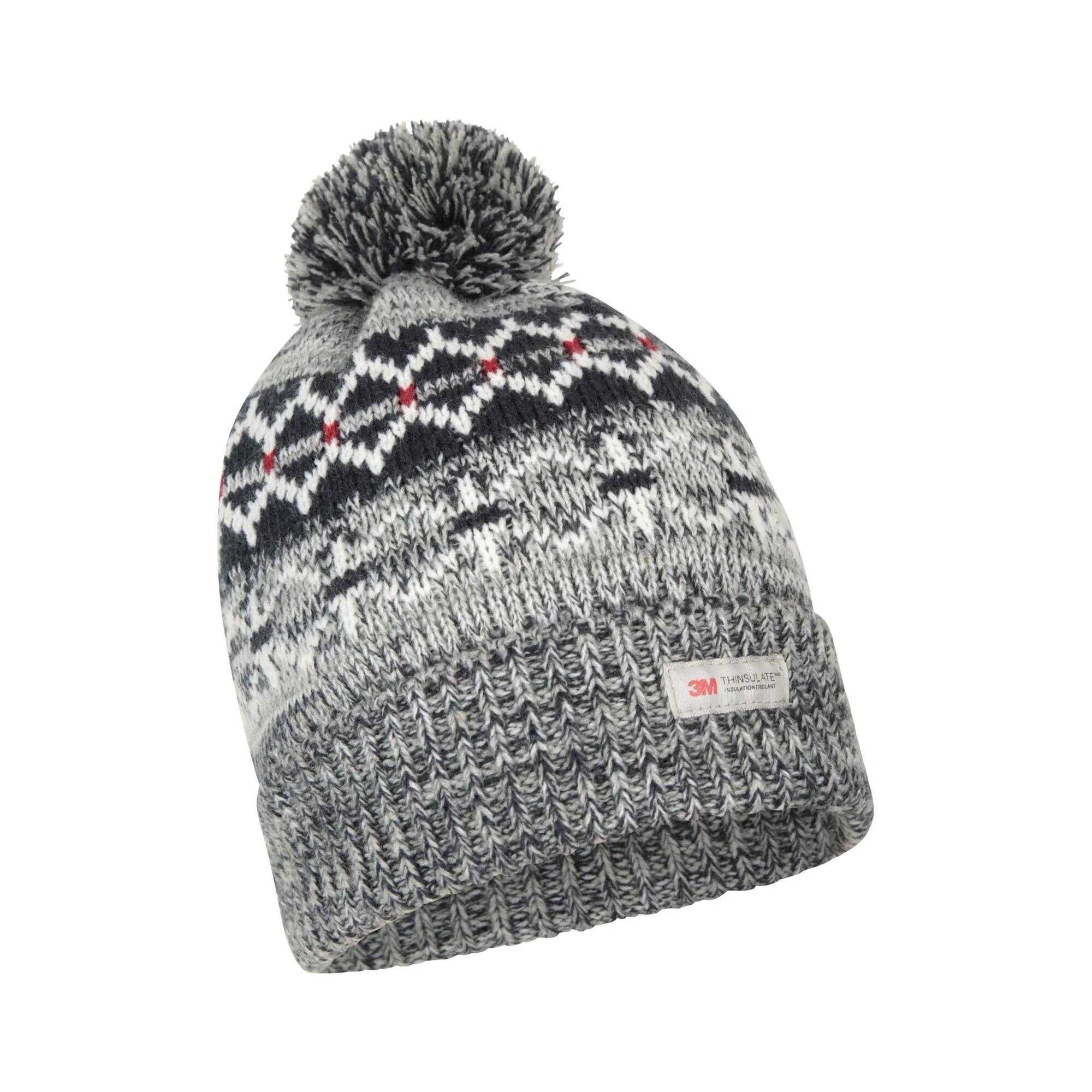 Mens Fair Isle Thinsulate Beanie (Navy) 5/5