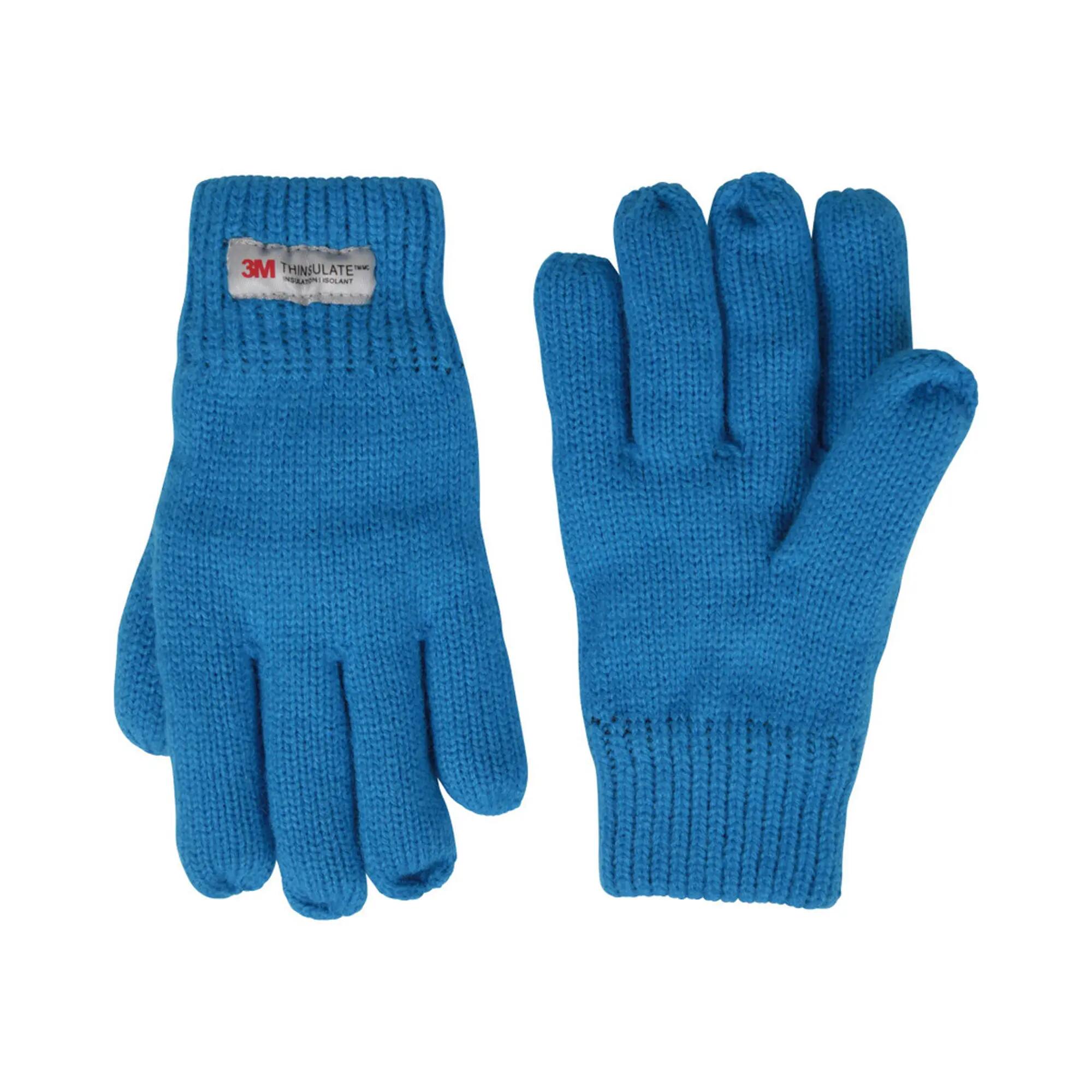 Childrens/Kids Thinsulate Fleece Beanie & Gloves Set (Bright Blue) 4/6