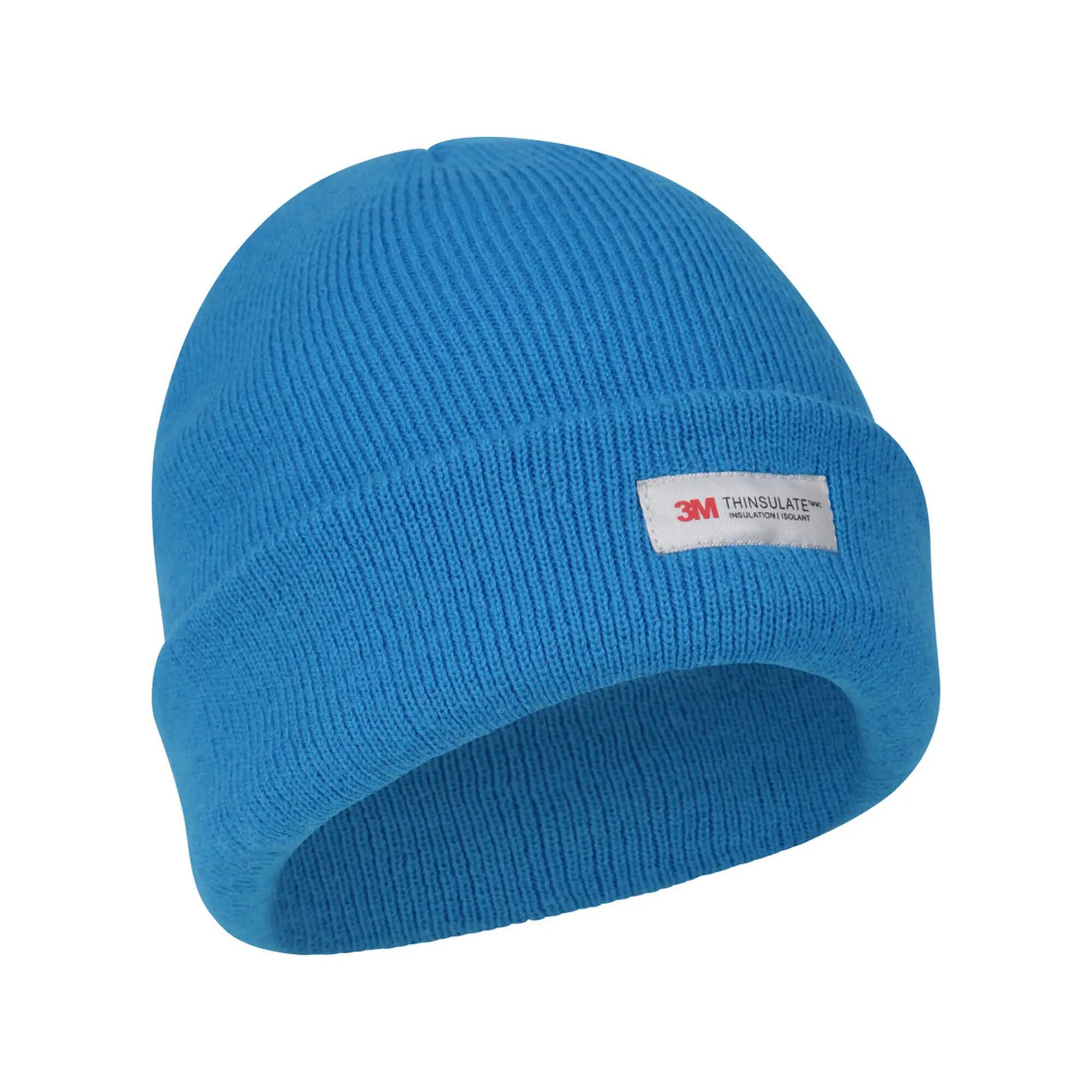 Childrens/Kids Thinsulate Fleece Beanie & Gloves Set (Bright Blue) 2/6