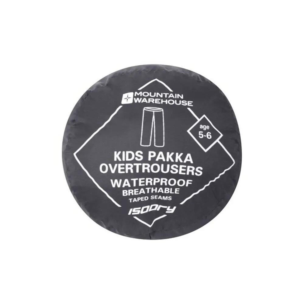Childrens/Kids Pakka Waterproof Over Trousers (Black) 5/5