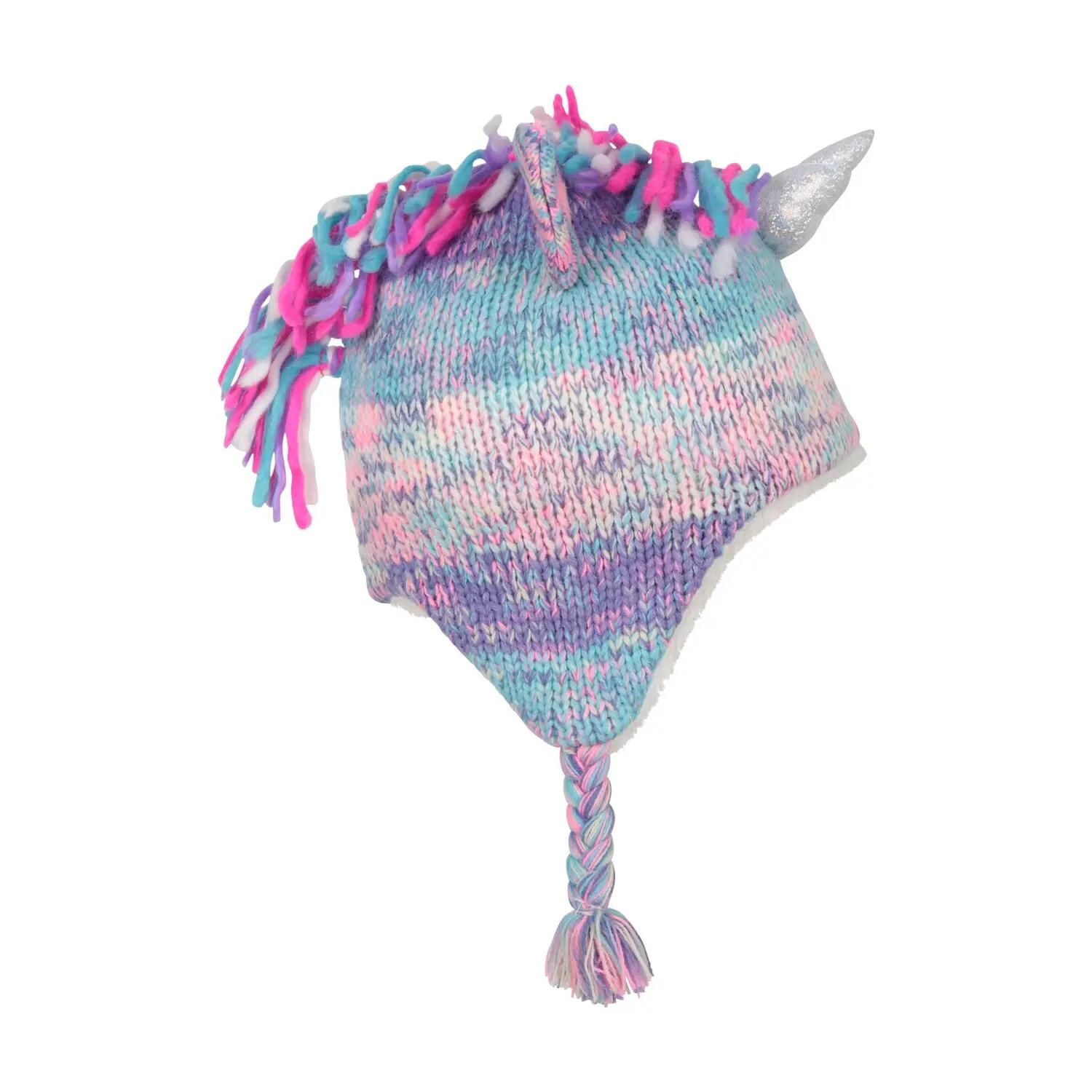 Berretto Invernale Con Paraorecchie Unicorno Bambini Mountain Warehouse Blu Rosa 6/6