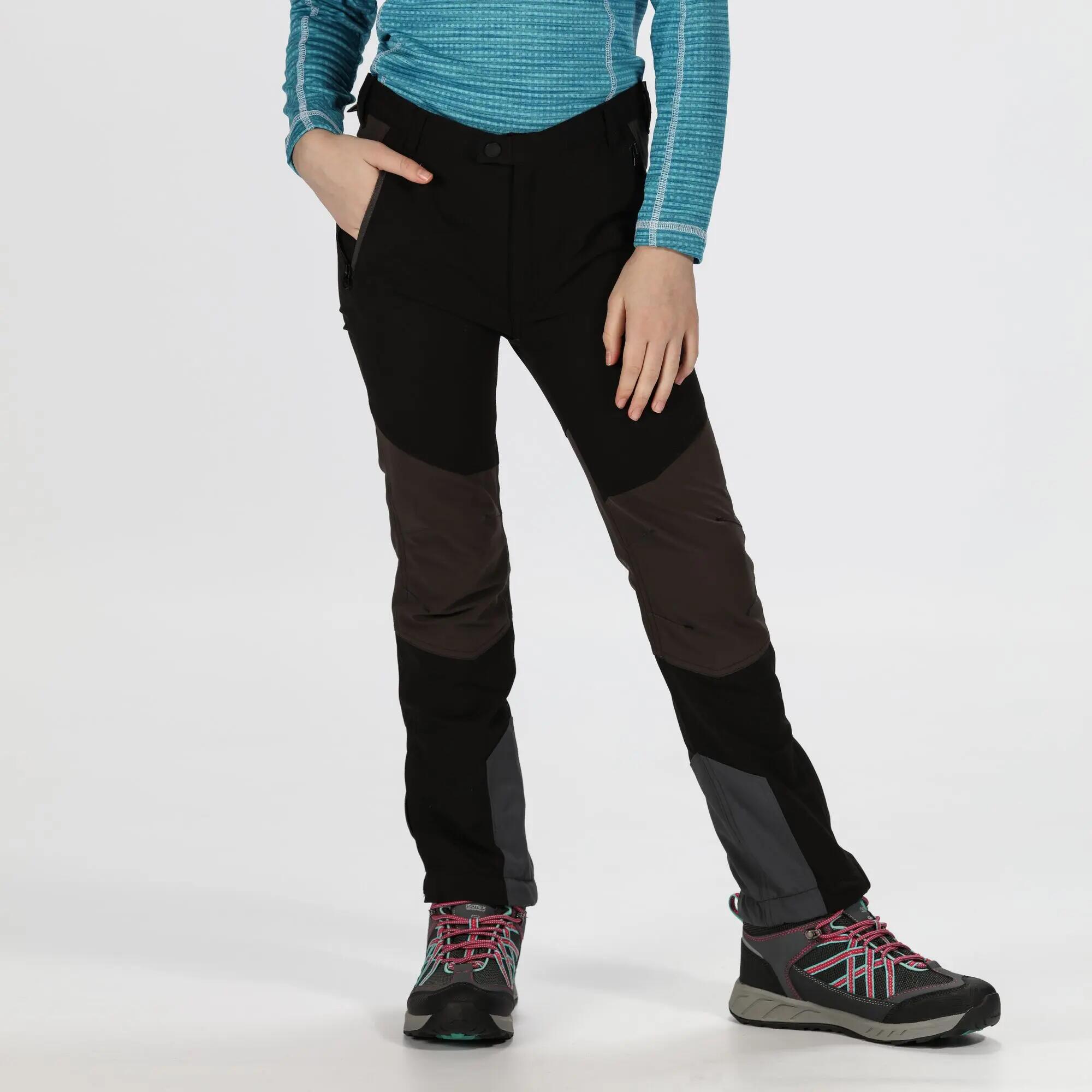 Pantalon De Randonnée TECH MOUNTAIN Enfant (Noir / Cendre) 7/7