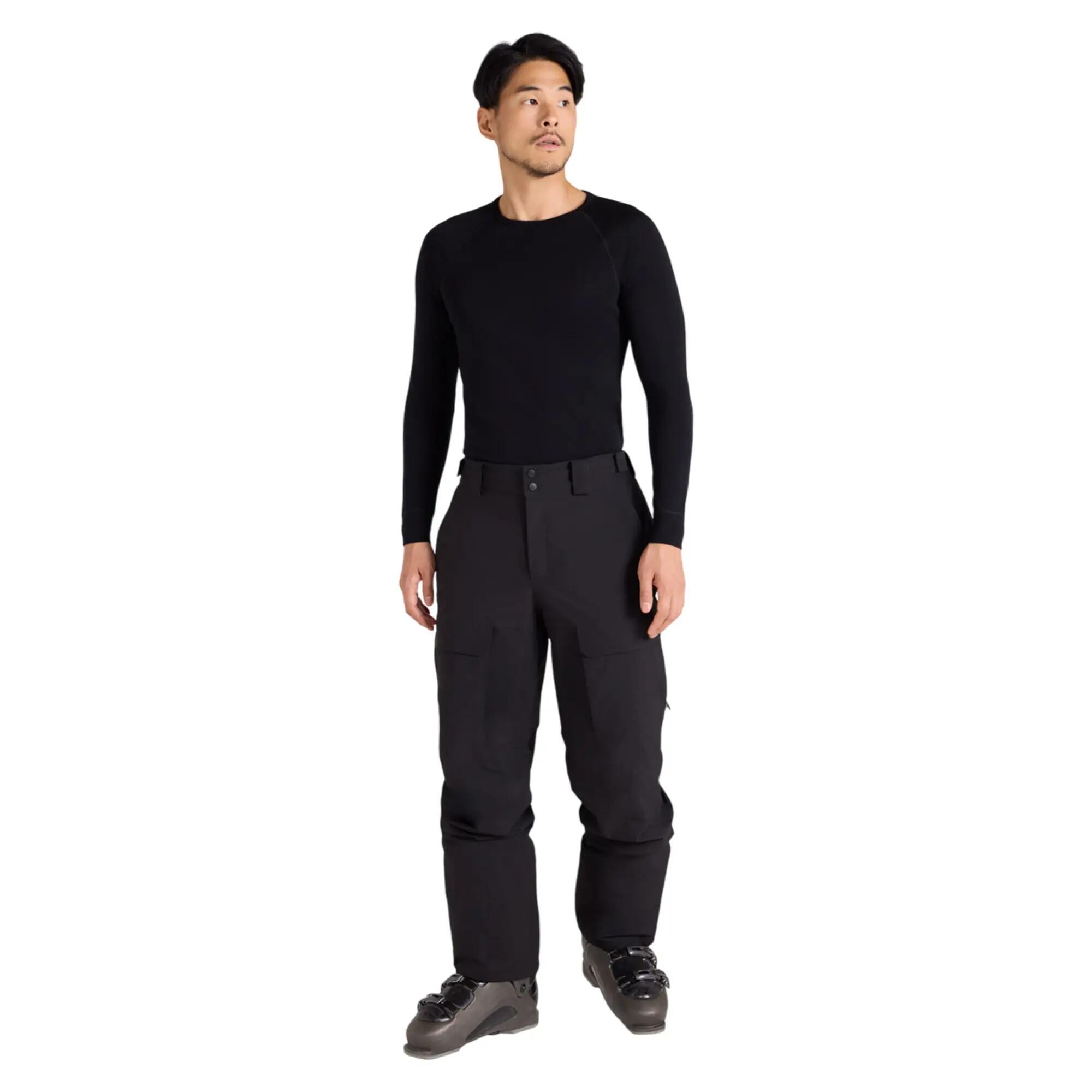 Uomo Impermeabile Tasca Cargo Pantaloni Da Sci Mountain Warehouse Ariel Nero 6/6