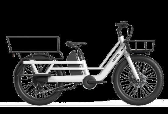 Vélo cargo Longtail électrique adulte urbain 75Nm 150km DAY CARGO 3 Pro Blanc