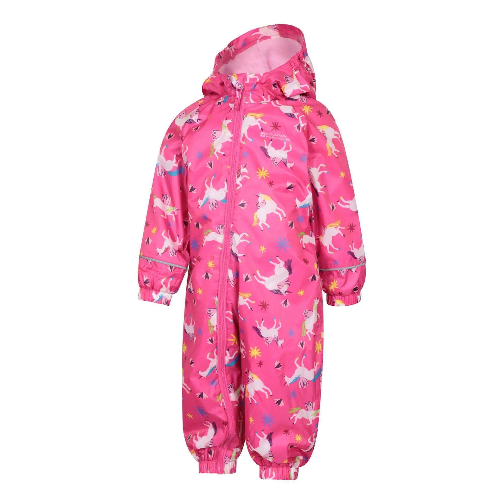 Childrens/Kids Spright Animals Waterproof Rain Suit (Pink) 3/4