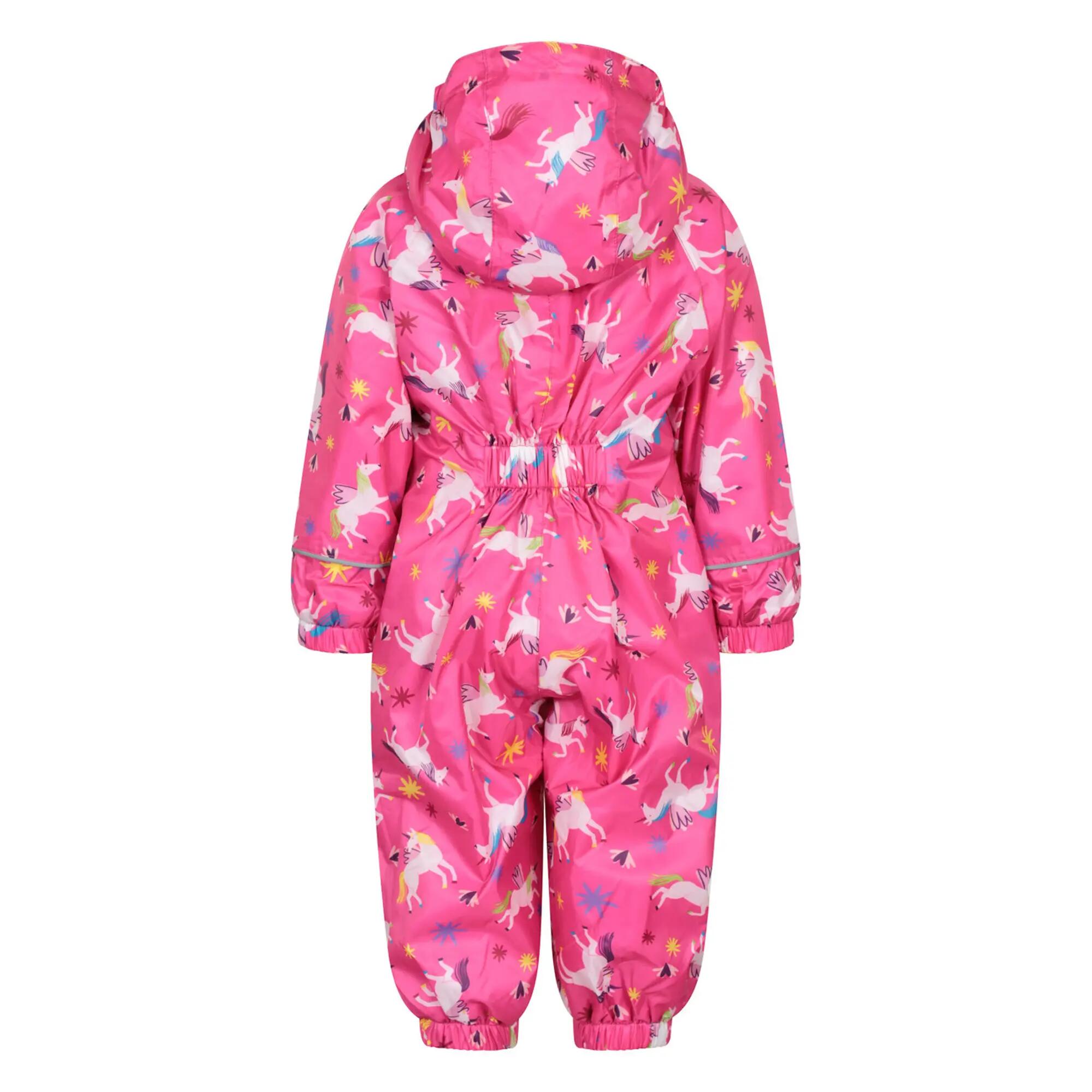 Childrens/Kids Spright Animals Waterproof Rain Suit (Pink) 2/4