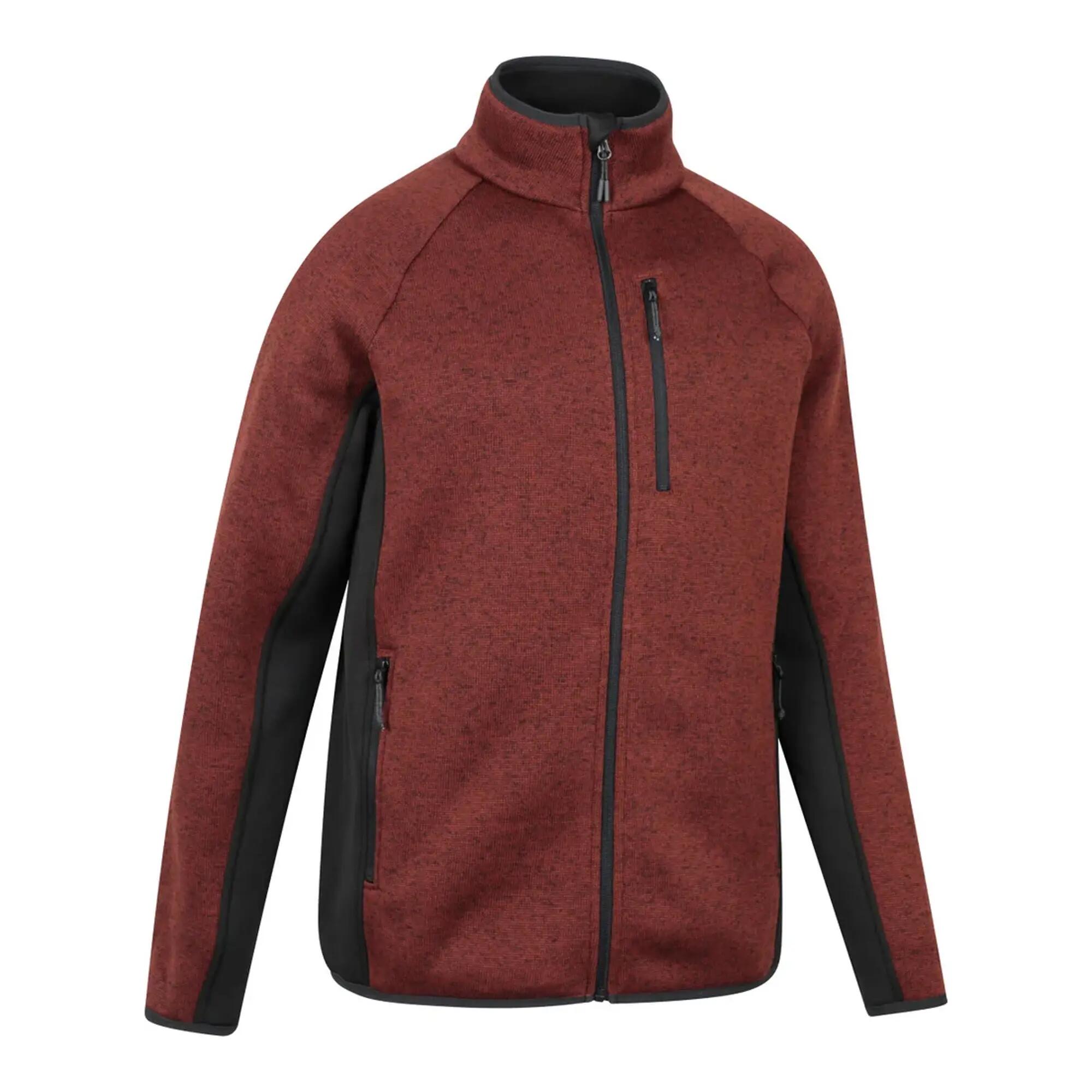 Mens Treston Full Zip Fleece Jacket (Rust) 4/4