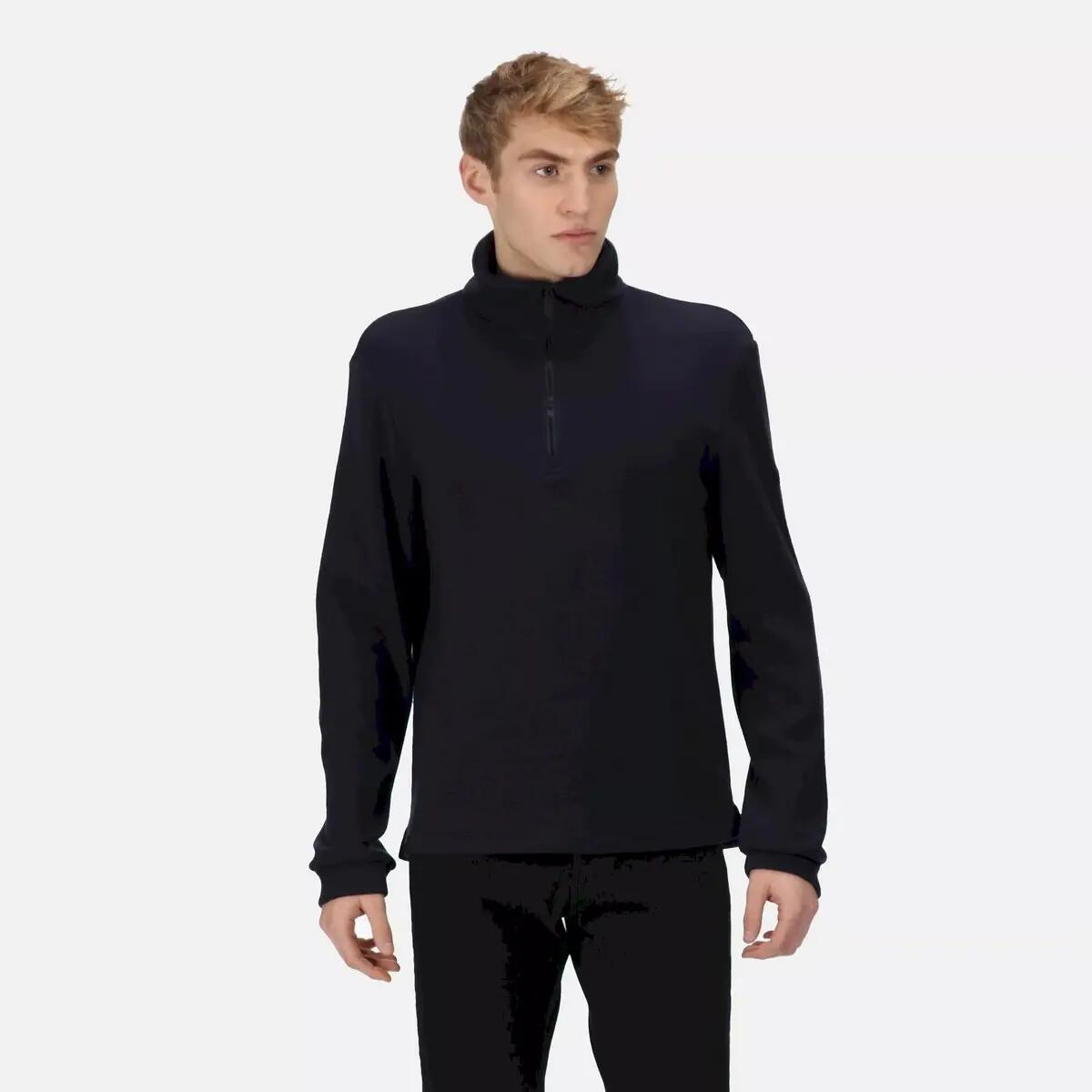Felpa In Pile Cerniera Ad Un Quarto Uomo Regatta Lanchester Blu Navy 7/7