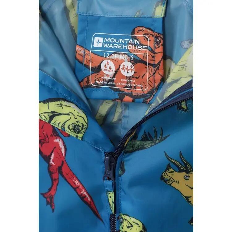 Tuta Antipioggia Dinosauro Bambini Mountain Warehouse Puddle Blu 5/5
