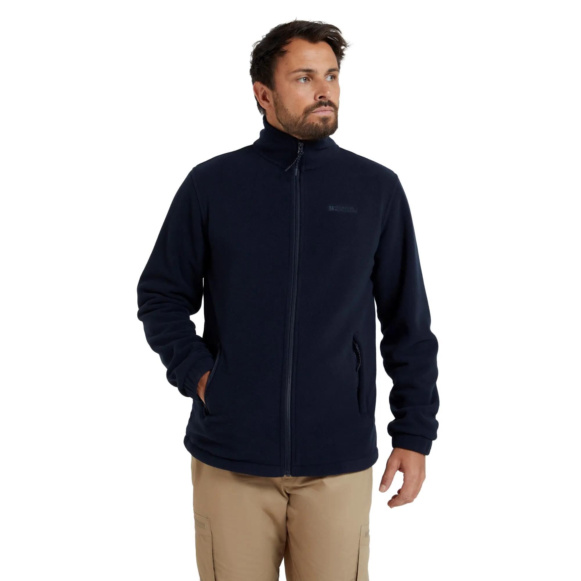 "Bernard II" Fleecejacke winddicht für Herren Marineblau 5/5
