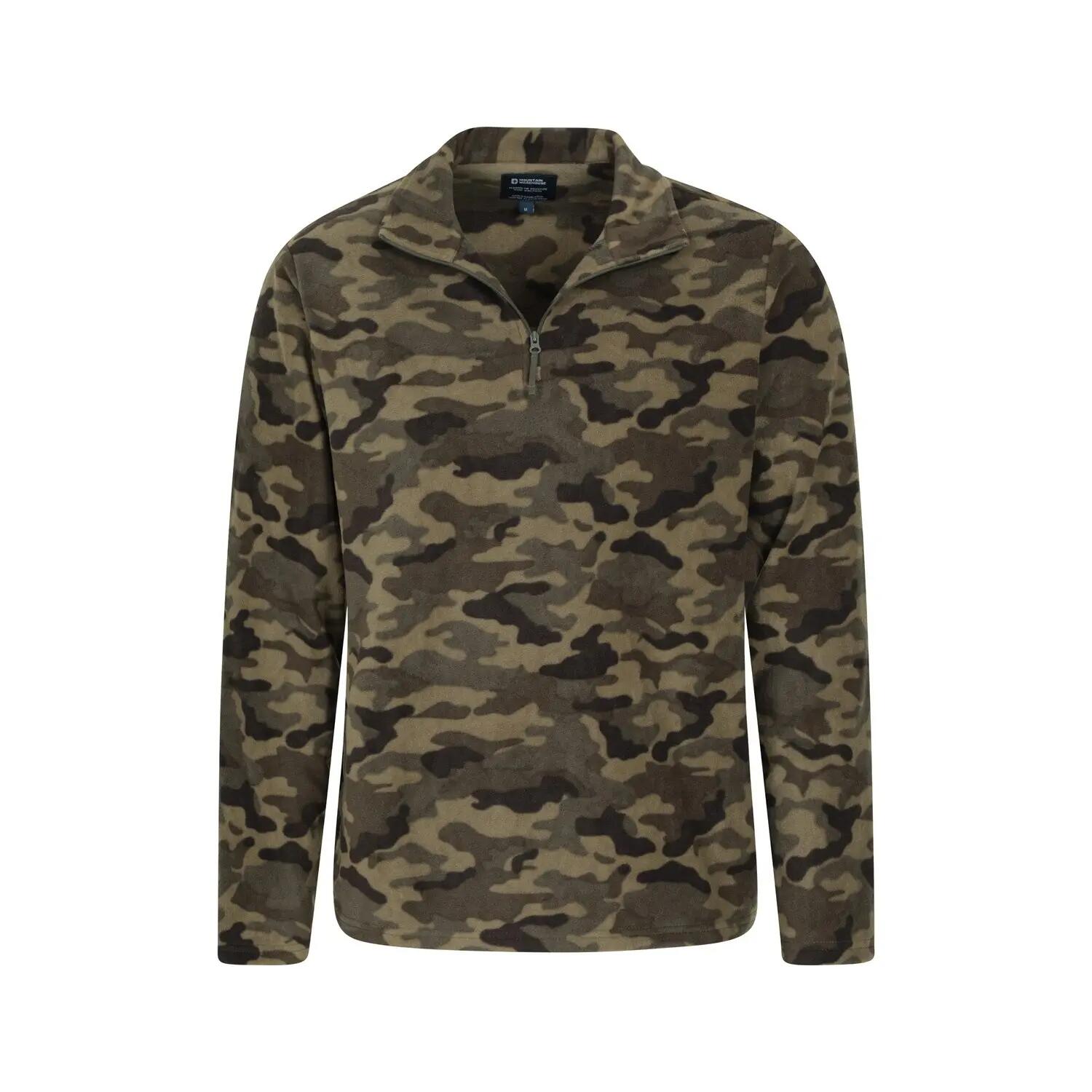 Mens Camber II Half Zip Fleece Top (Camouflage Green) 5/5