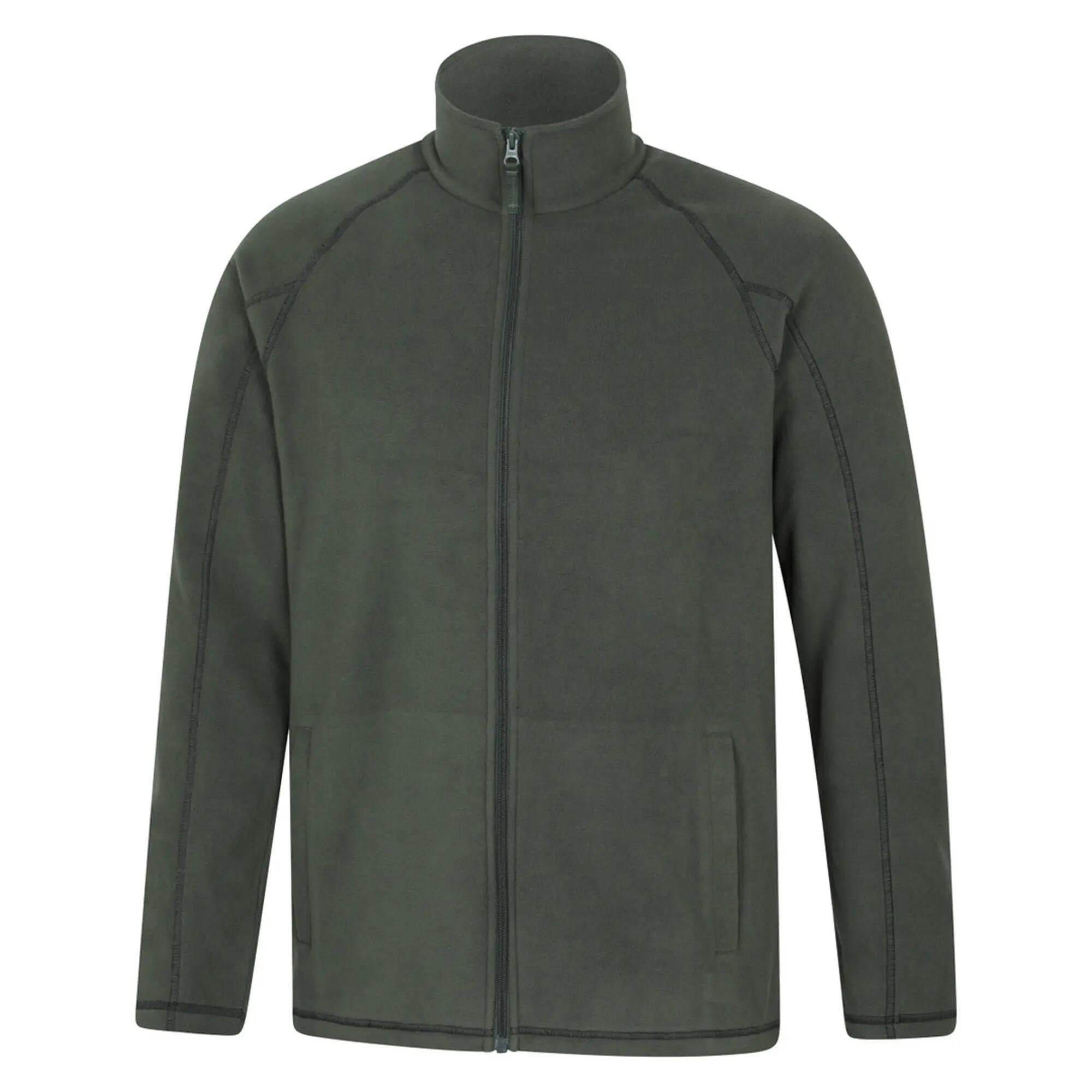 "Ashbourne" Fleecejacke Durchgehender Reißverschluss für Herren Khakigrün 3/4