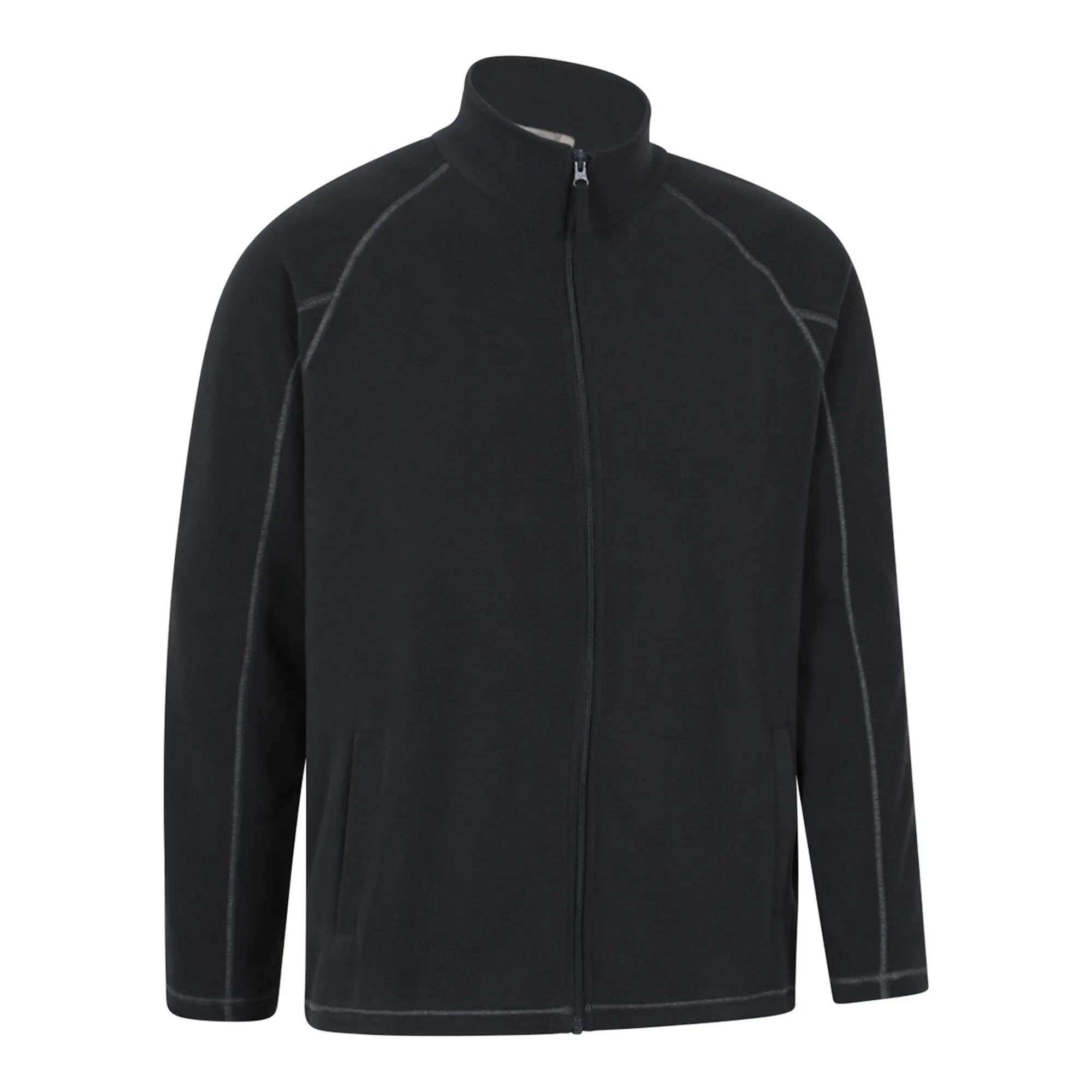 Mens Ashbourne Full Zip Fleece Jacket (Black) 4/4