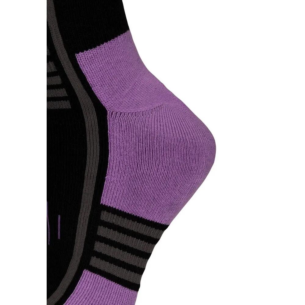 Meias de Ski geladas unissexo para adultos (Preto / Roxo) 6/7