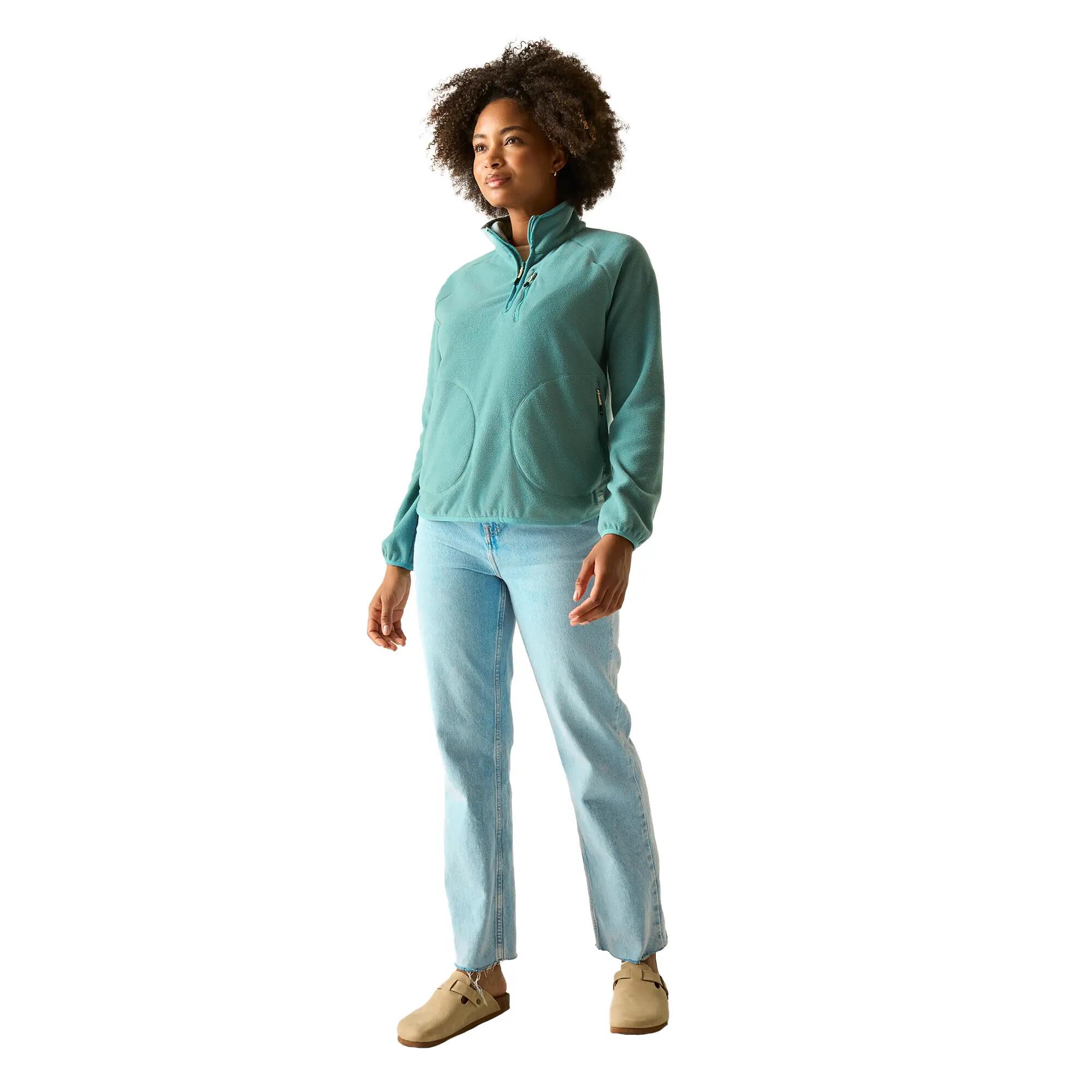 Camisola de Lã Quarto de Fecho Frankie Mulher (Musgo Hera) 6/6