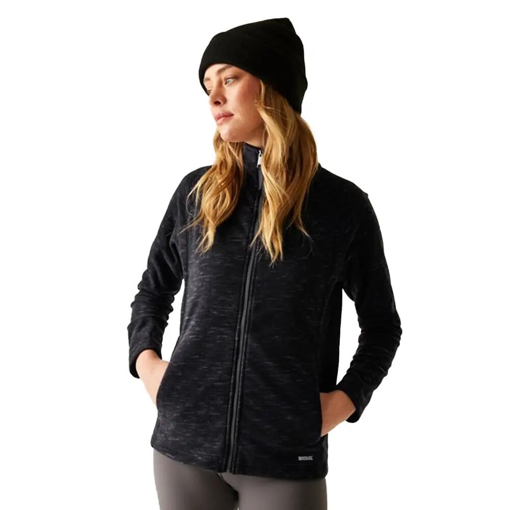 Womens/Ladies Mayse Full Zip Fleece Jacket (Black) 7/7