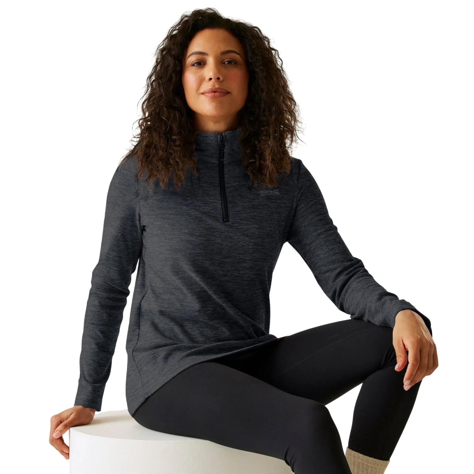 Dames Sweetheart Quarter Zip Fleece Top (Afdichting Grijs) 7/7