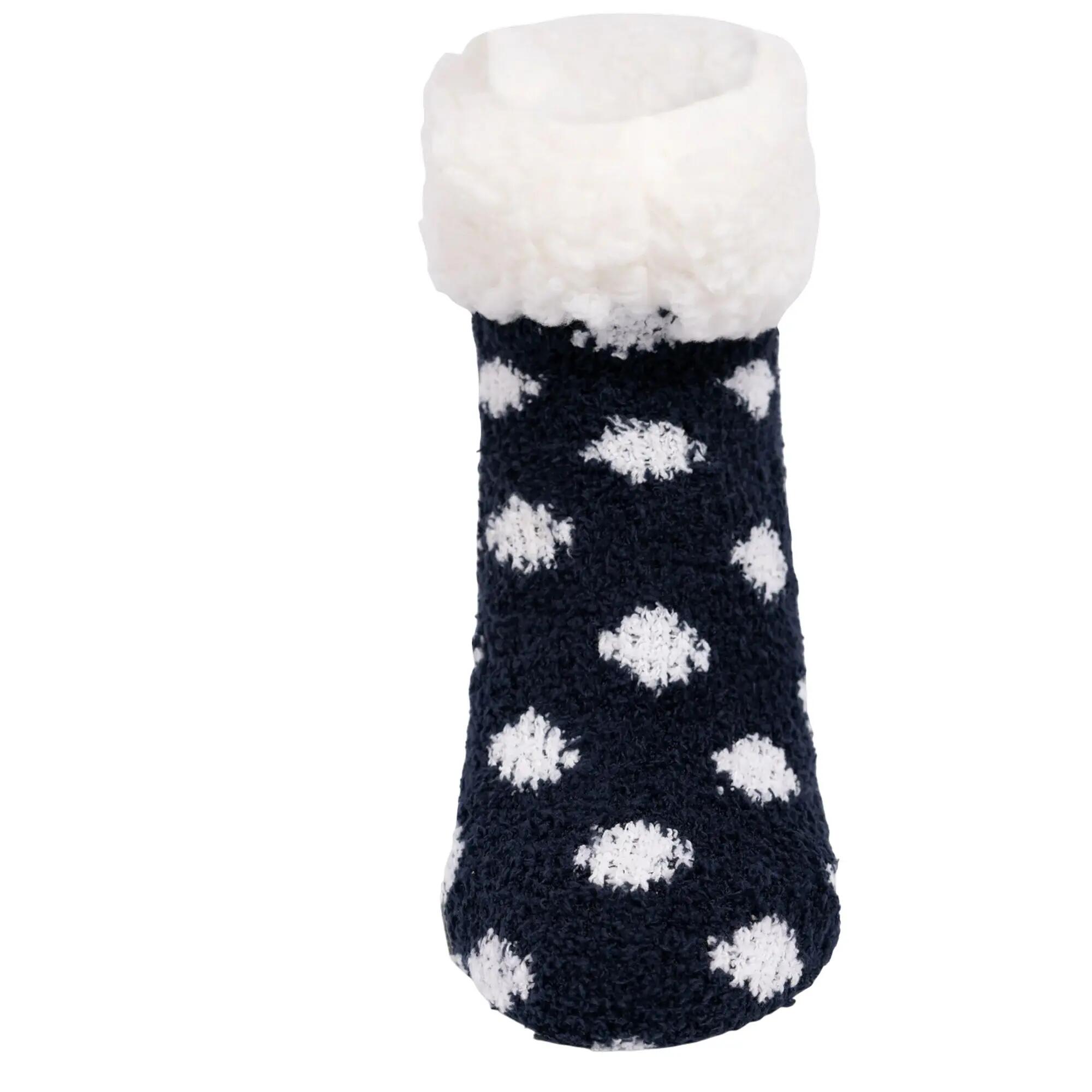 Dames Cadenza Polka Dot Antislip Sokken (Marine) 6/6