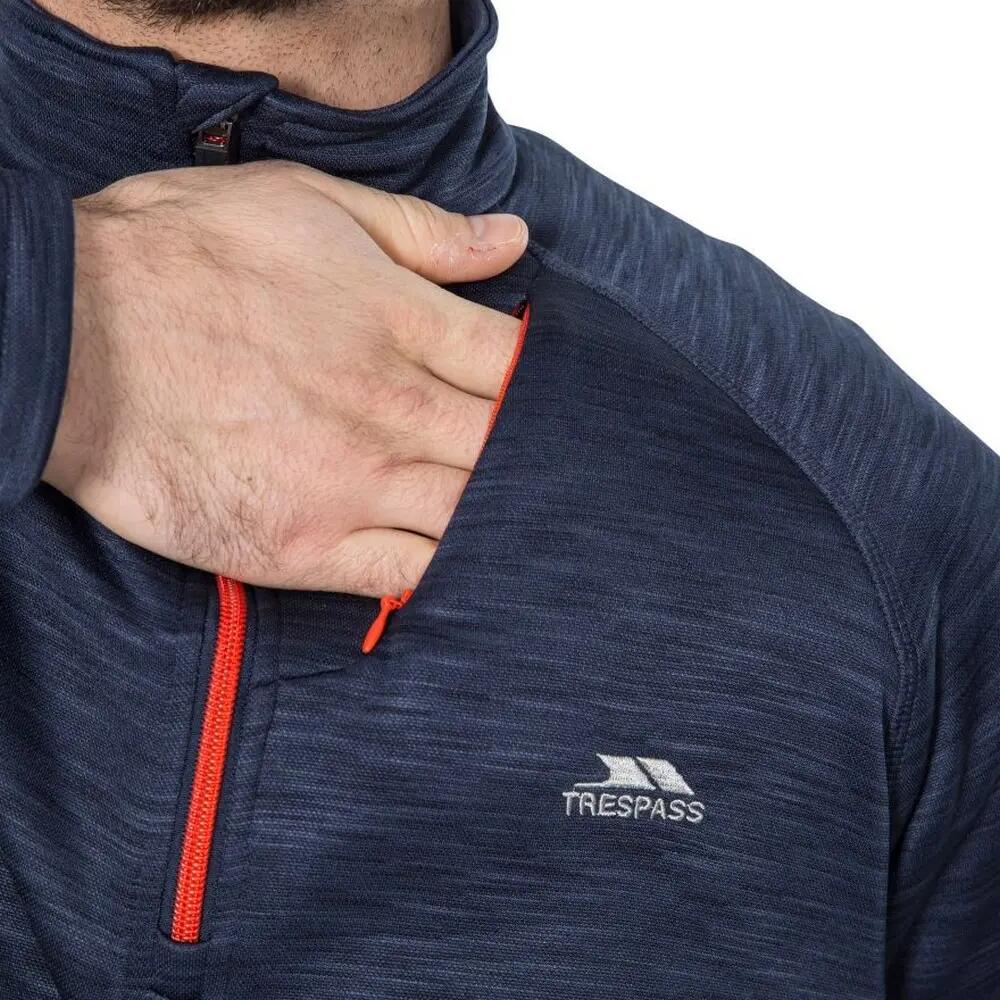 Maglia In Pile Con Cerniera Sul Collo Uomo Trespass Collins Blu Navy Marna 7/7