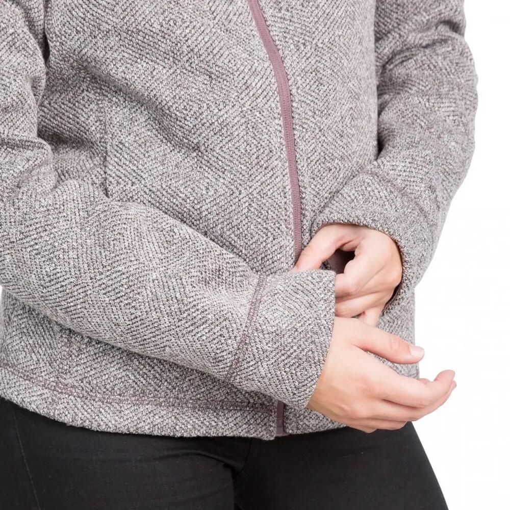 "Reserve" Fleece mit Kapuze für Damen Altrosa meliert 7/7