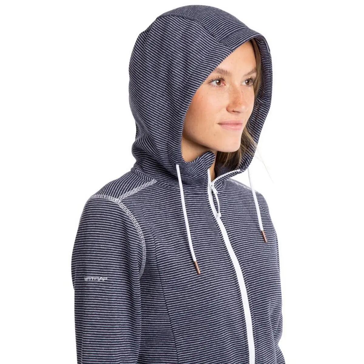 Giacca In Pile Strisce AT200 Donna Trespass Rootless Blu Navy 7/7