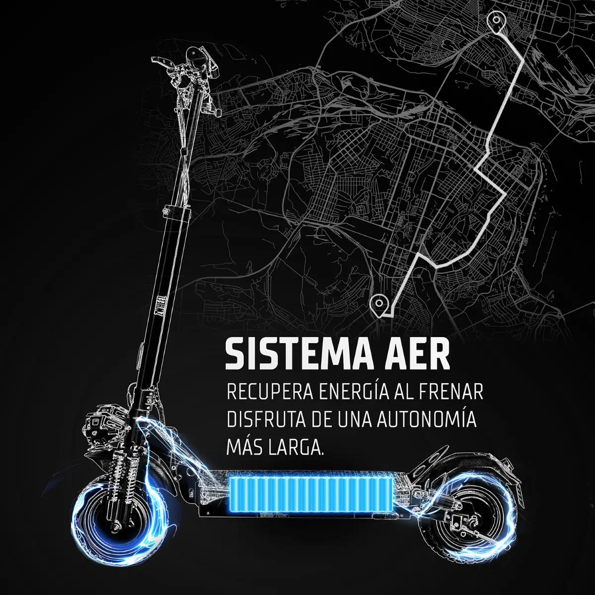 Patinete eléctrico ZWheel ZRino Duo Max 2000W 20Ah 70km certificado por la DGT 4/10