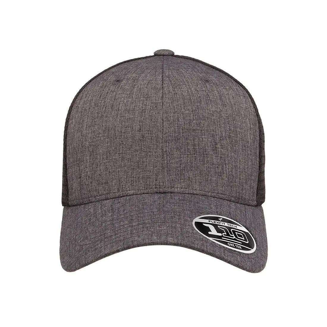 Unisex Adult 110 Mesh Two Tone Cap (Charcoal/Black Melange) 5/5
