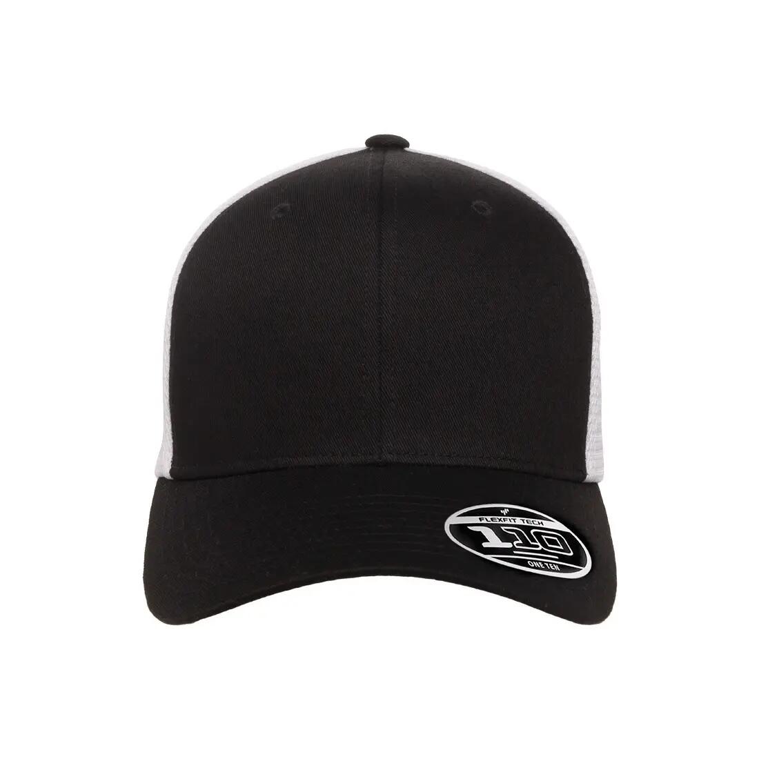 Unisex Adult 110 Mesh Two Tone Cap (Black/White) 5/5