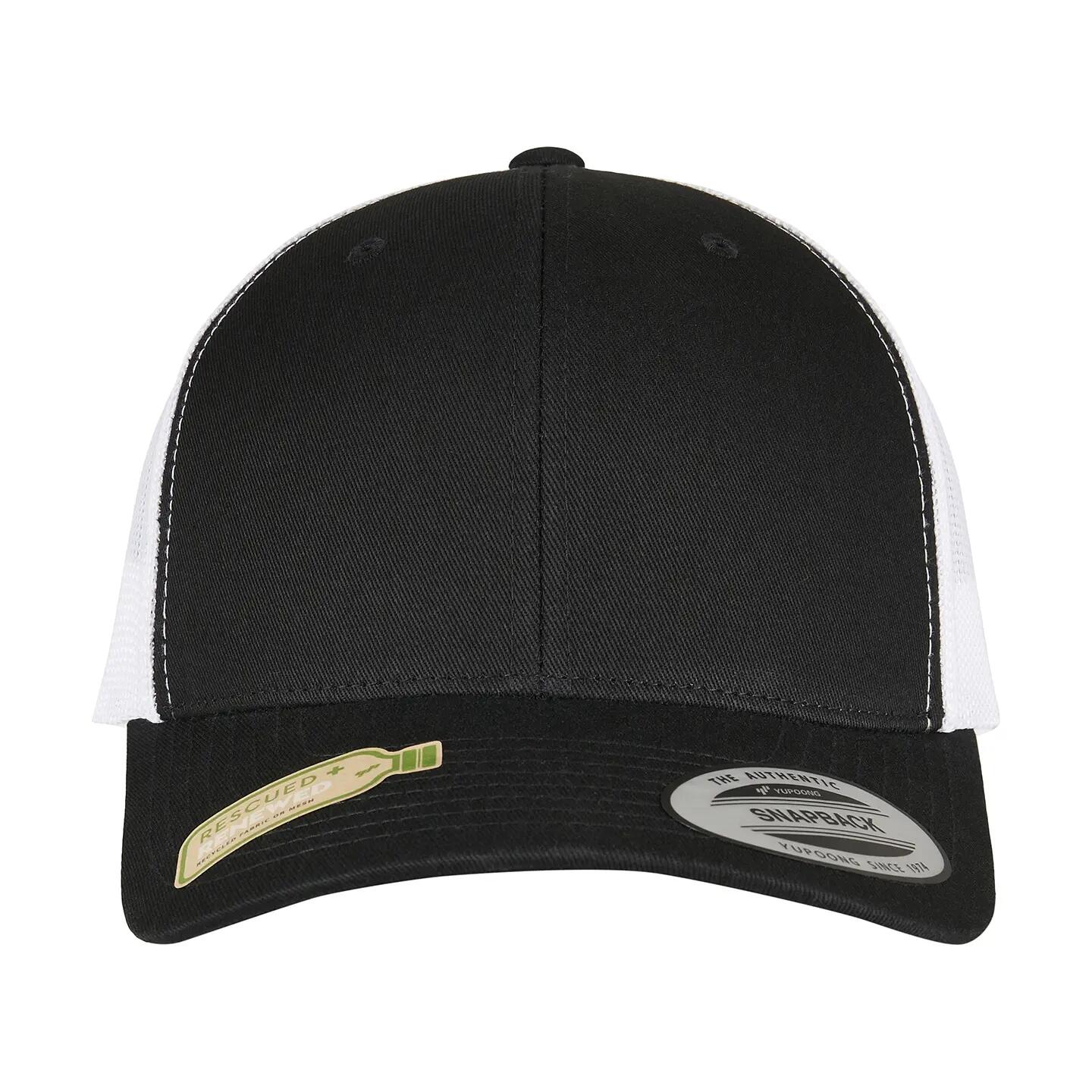 Unisex Adult Classics Two Tone Trucker Cap (Black/White) 5/5