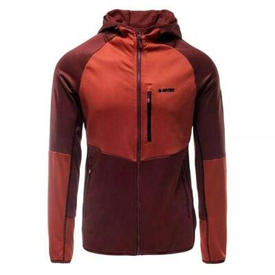 Heren camil fleece jas (rood/lichtrood)