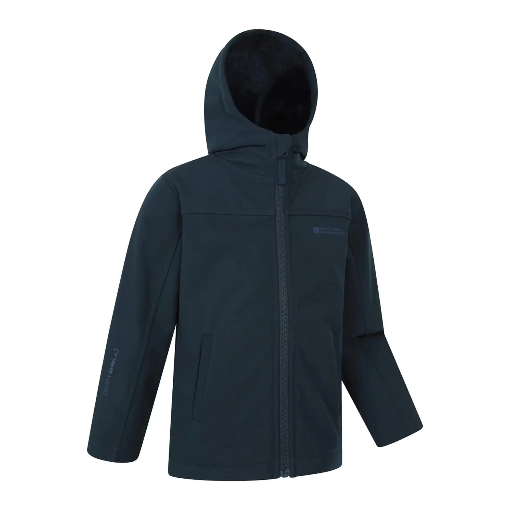 Giacca Soft Shell Bambini Mountain Warehouse Arctic Blu Scuro 4/4