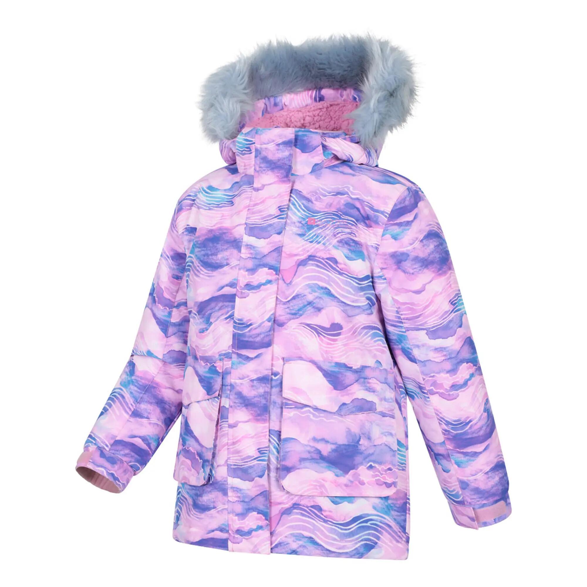 Giacca Mimetica Impermeabile Bambini Mountain Warehouse Ranger Viola 3/4