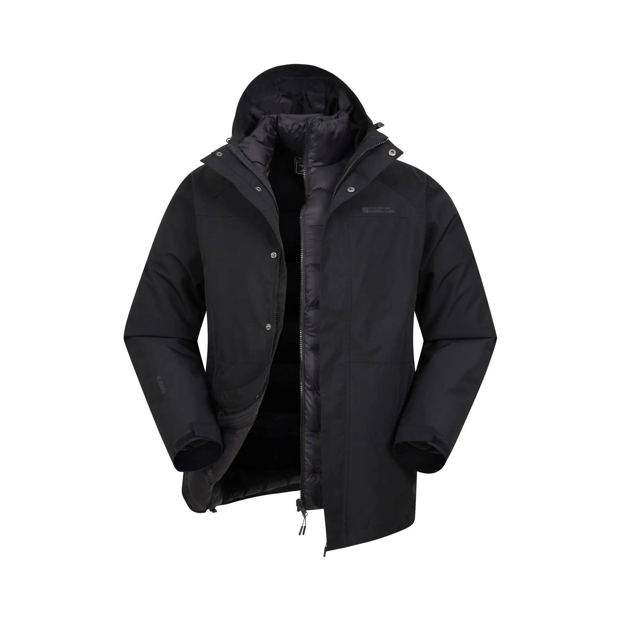 Mens Alaskan 3 In 1 Waterproof Jacket (Black) 6/6