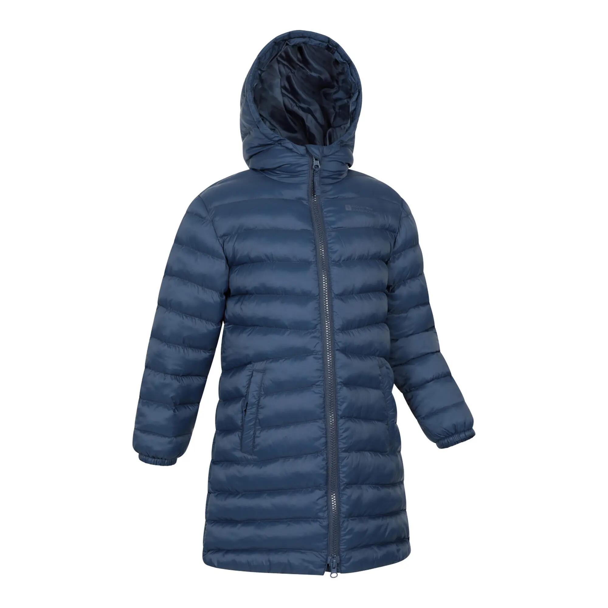 Childrens/Kids Florence Longline Padded Jacket (Navy) 4/4
