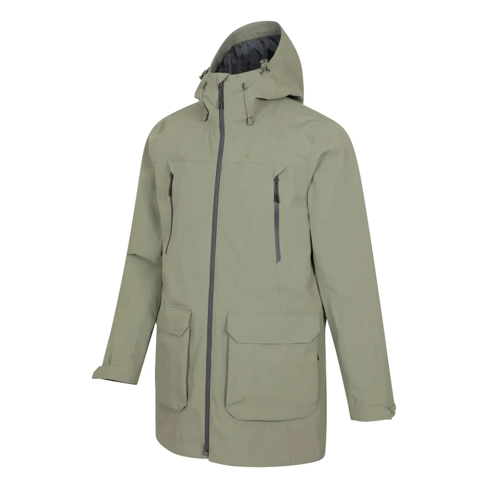 Giacca Impermeabile Lungo Uomo Mountain Warehouse Hastings Verde Pallido 3/3