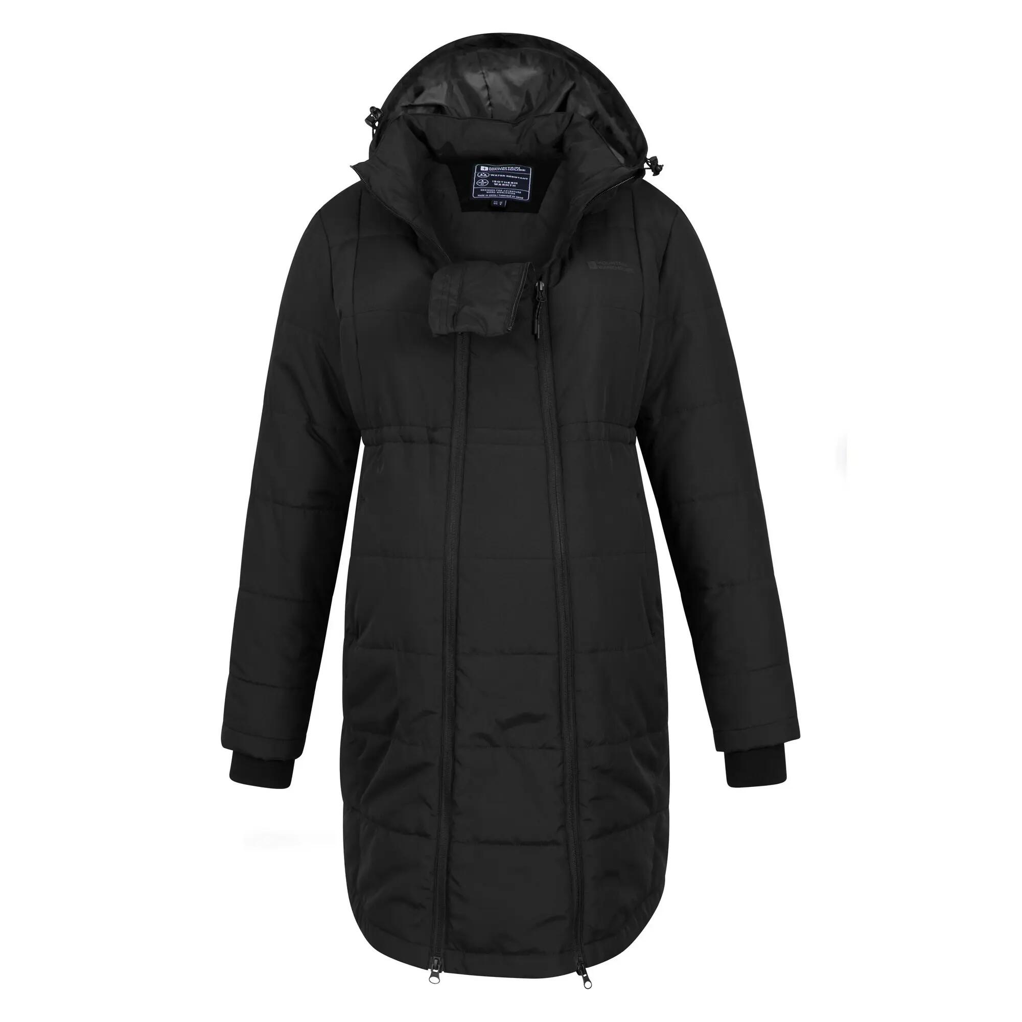 "Amethyst" Steppjacke für Umstandskleidung Damen Schwarz 5/6