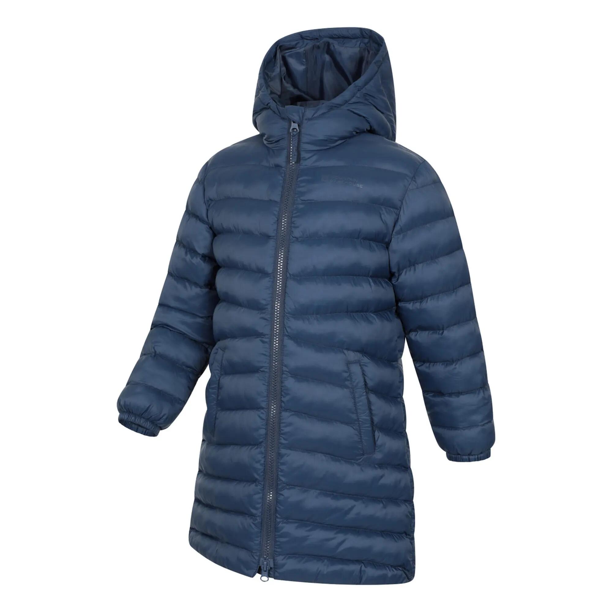 Childrens/Kids Florence Longline Padded Jacket (Navy) 3/4