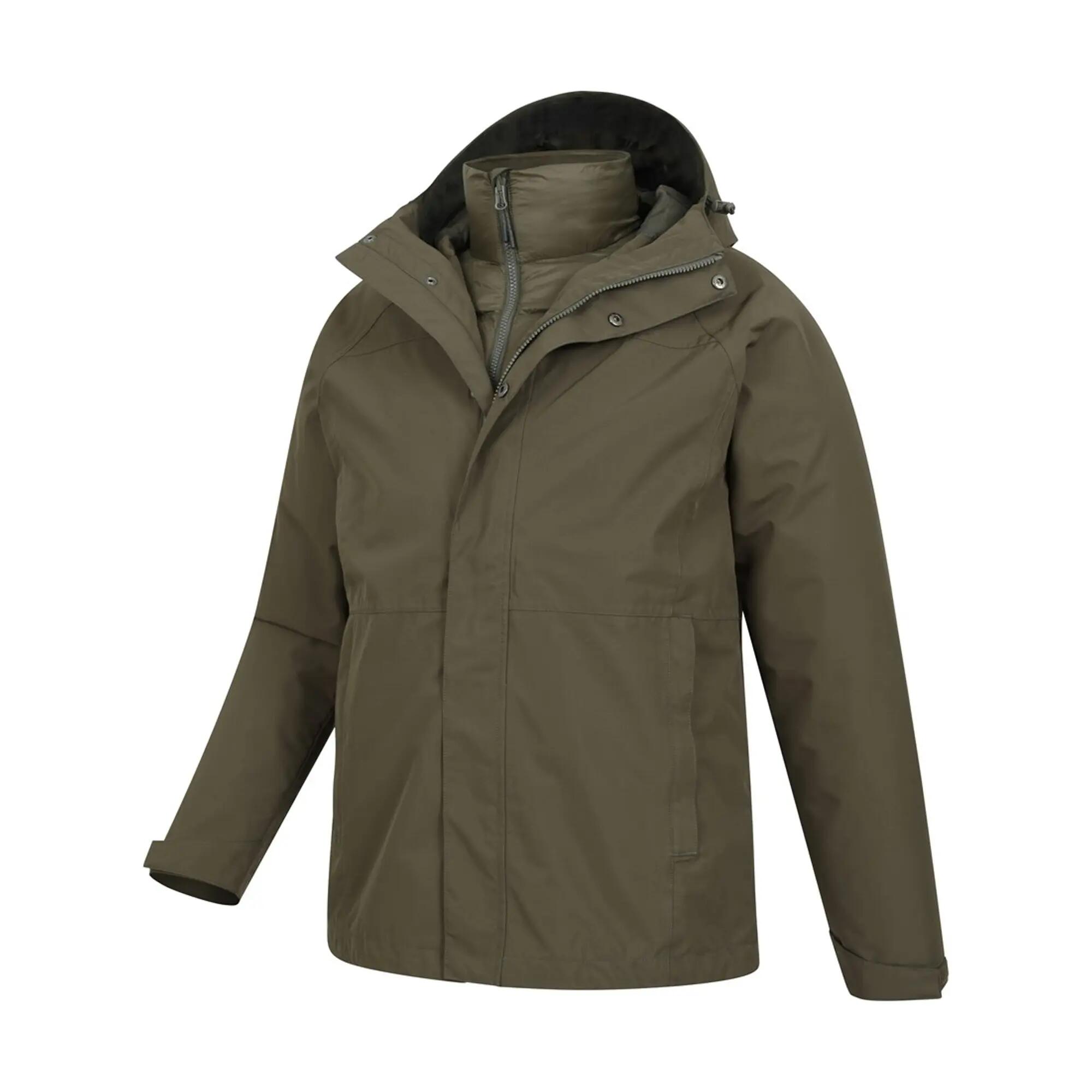 Mens Alaskan 3 In 1 Waterproof Jacket (Khaki) 5/6