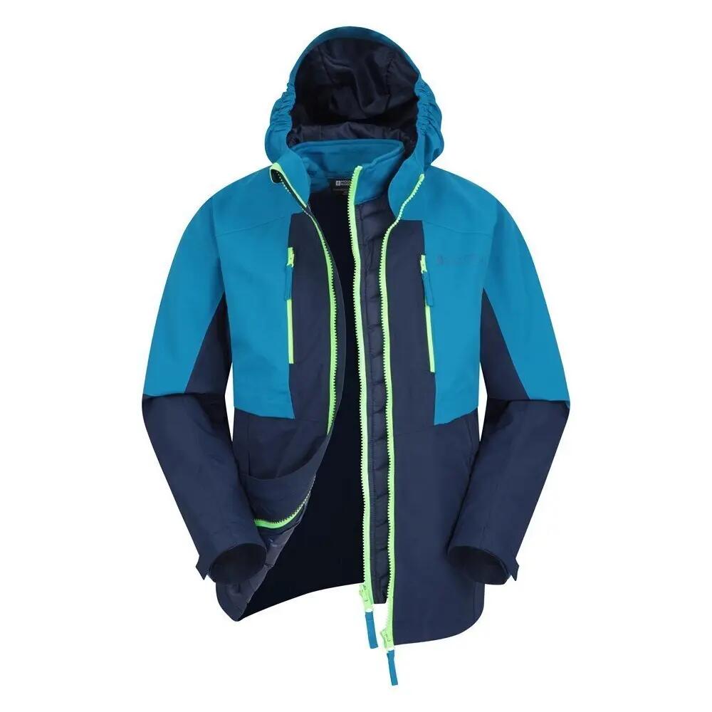 Giacca Impermeabile 3 In 1 Bambini Mountain Warehouse Ravine Blu 6/6